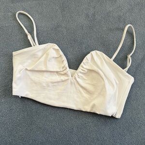 NWOT Zara white bra top - M